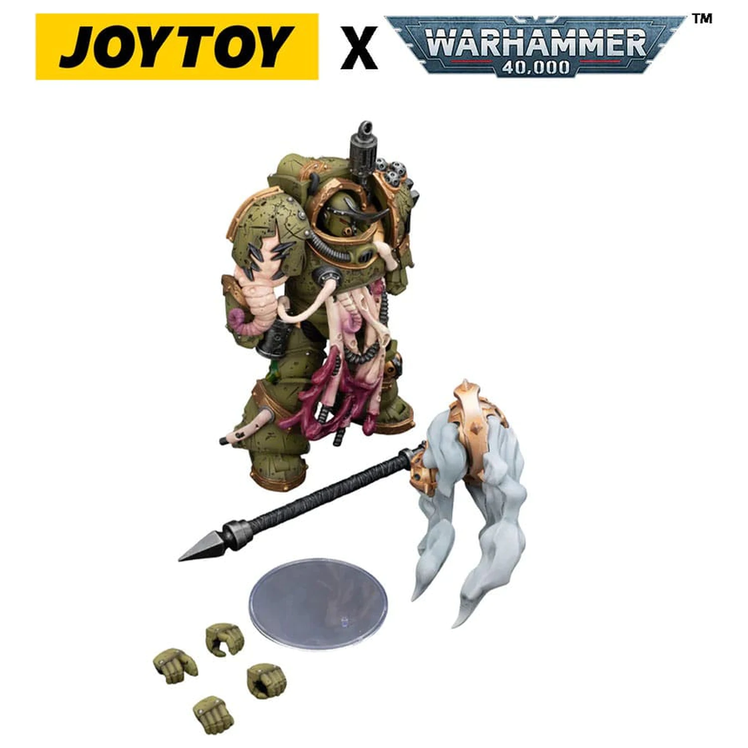 Warhammer 40,000 Death Guard Blightlord Terminator 2 with Flail of Corruption akciófigura 14 cm termékfotó