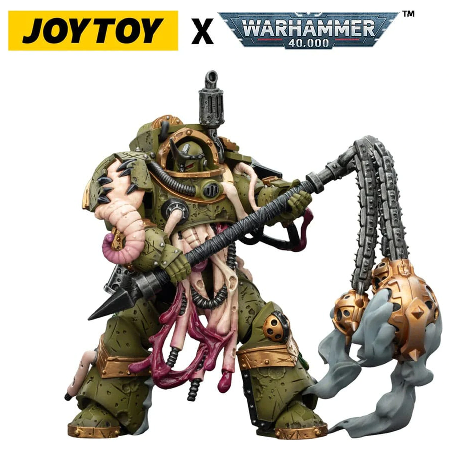 Warhammer 40,000 Death Guard Blightlord Terminator 2 with Flail of Corruption akciófigura 14 cm termékfotó