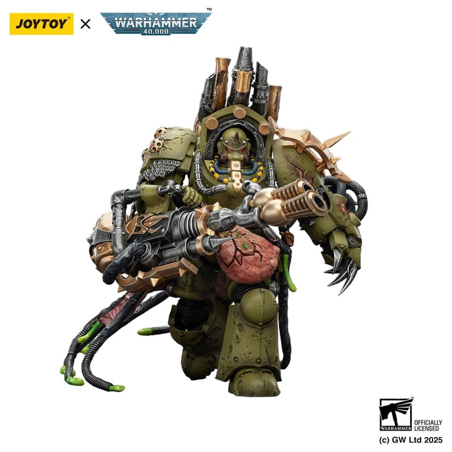 Warhammer 40,000 Death Guard Lord of Virulence with Power Fist and Twin Plague Spewer akciófigura 14 cm termékfotó