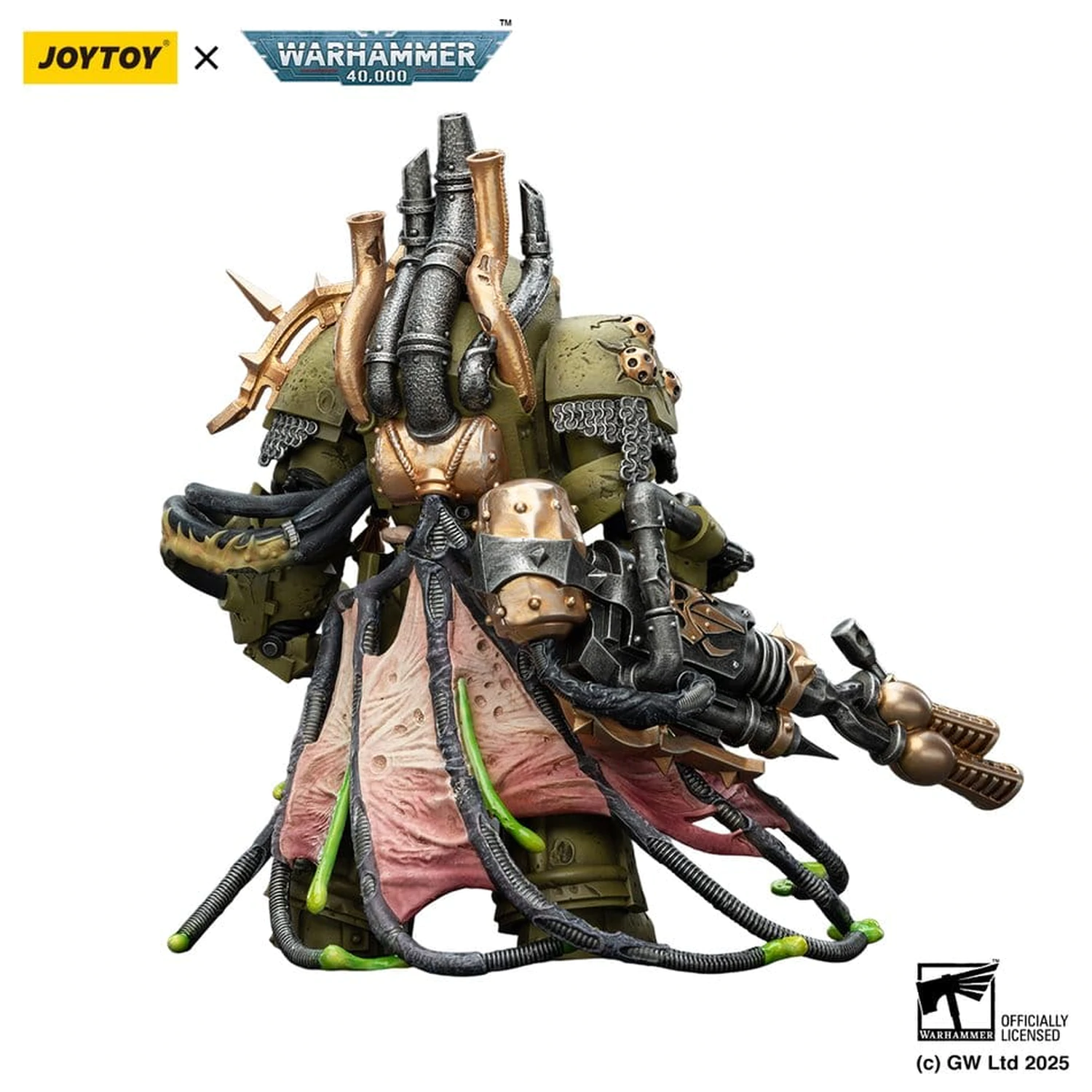 Warhammer 40,000 Death Guard Lord of Virulence with Power Fist and Twin Plague Spewer akciófigura 14 cm termékfotó