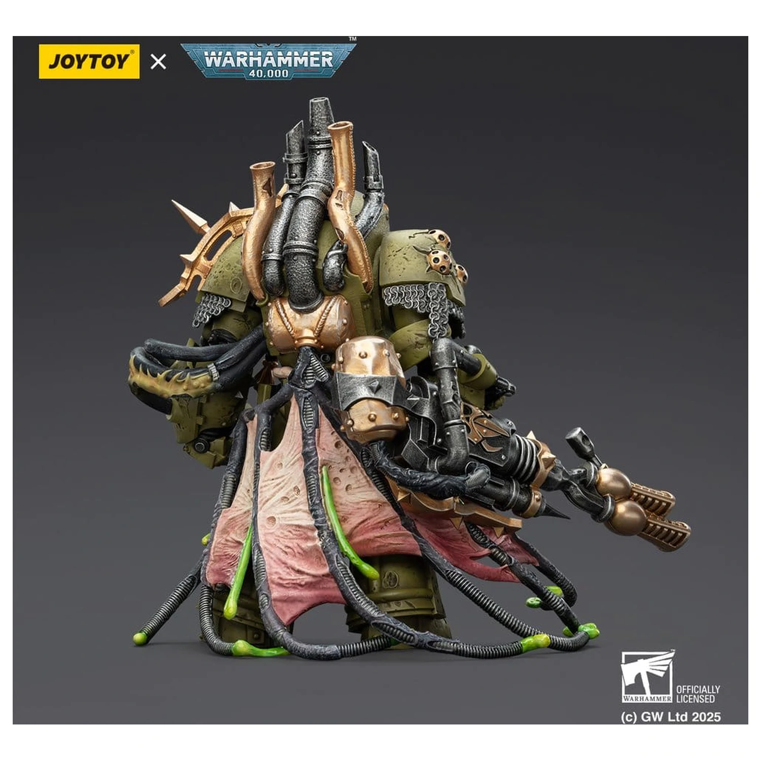 Warhammer 40,000 Death Guard Lord of Virulence with Power Fist and Twin Plague Spewer akciófigura 14 cm termékfotó