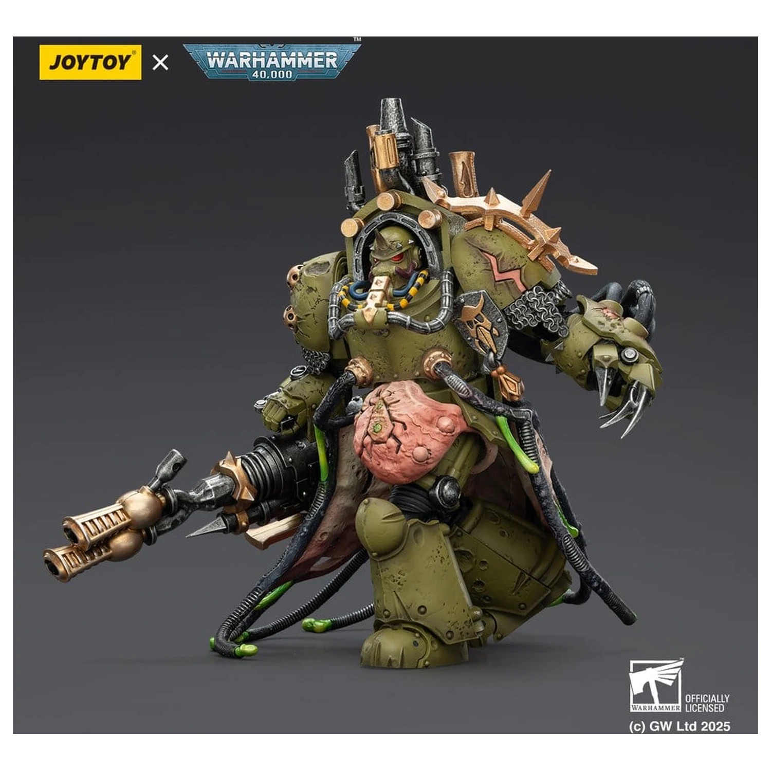 Warhammer 40,000 Death Guard Lord of Virulence with Power Fist and Twin Plague Spewer akciófigura 14 cm termékfotó