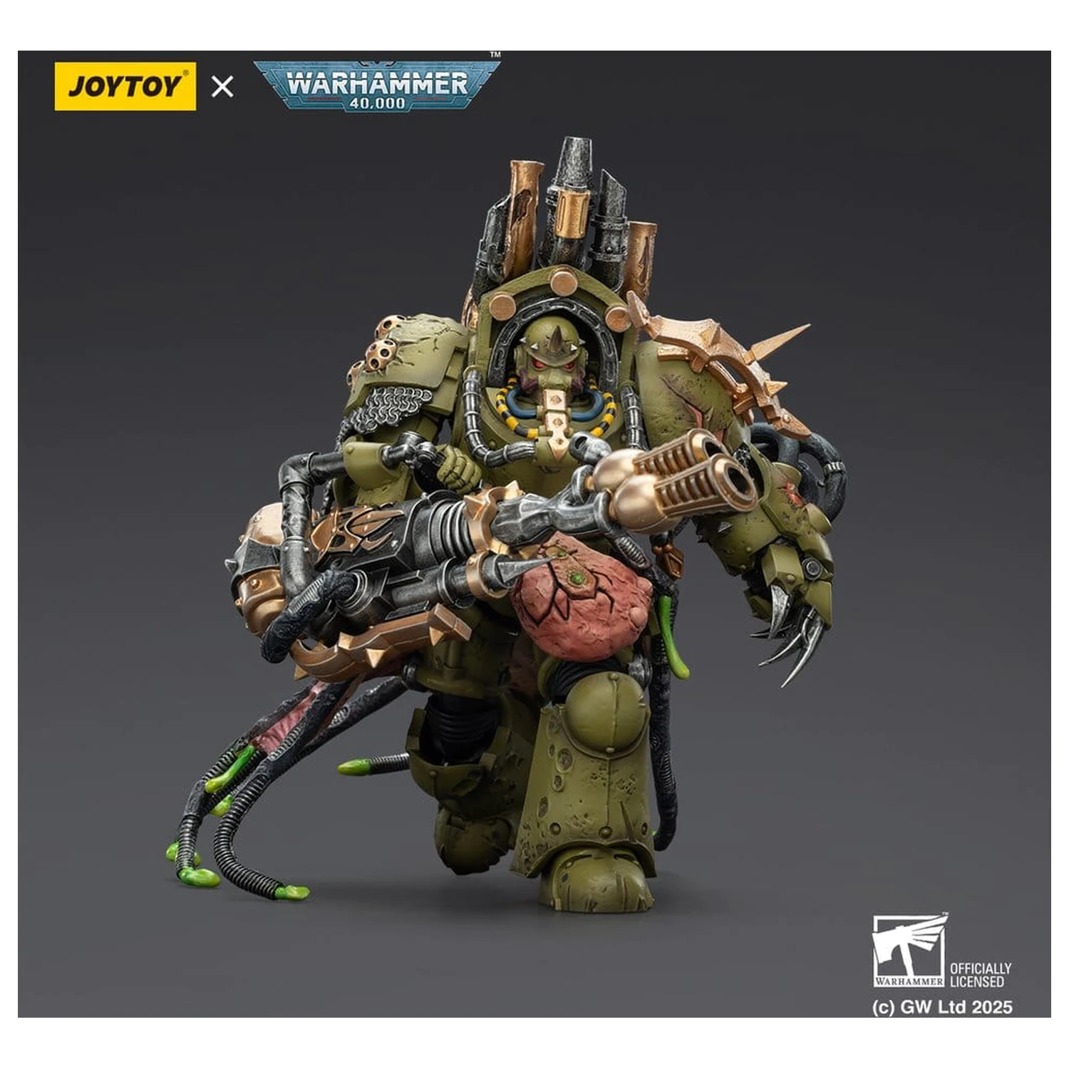 Warhammer 40,000 Death Guard Lord of Virulence with Power Fist and Twin Plague Spewer akciófigura 14 cm termékfotó