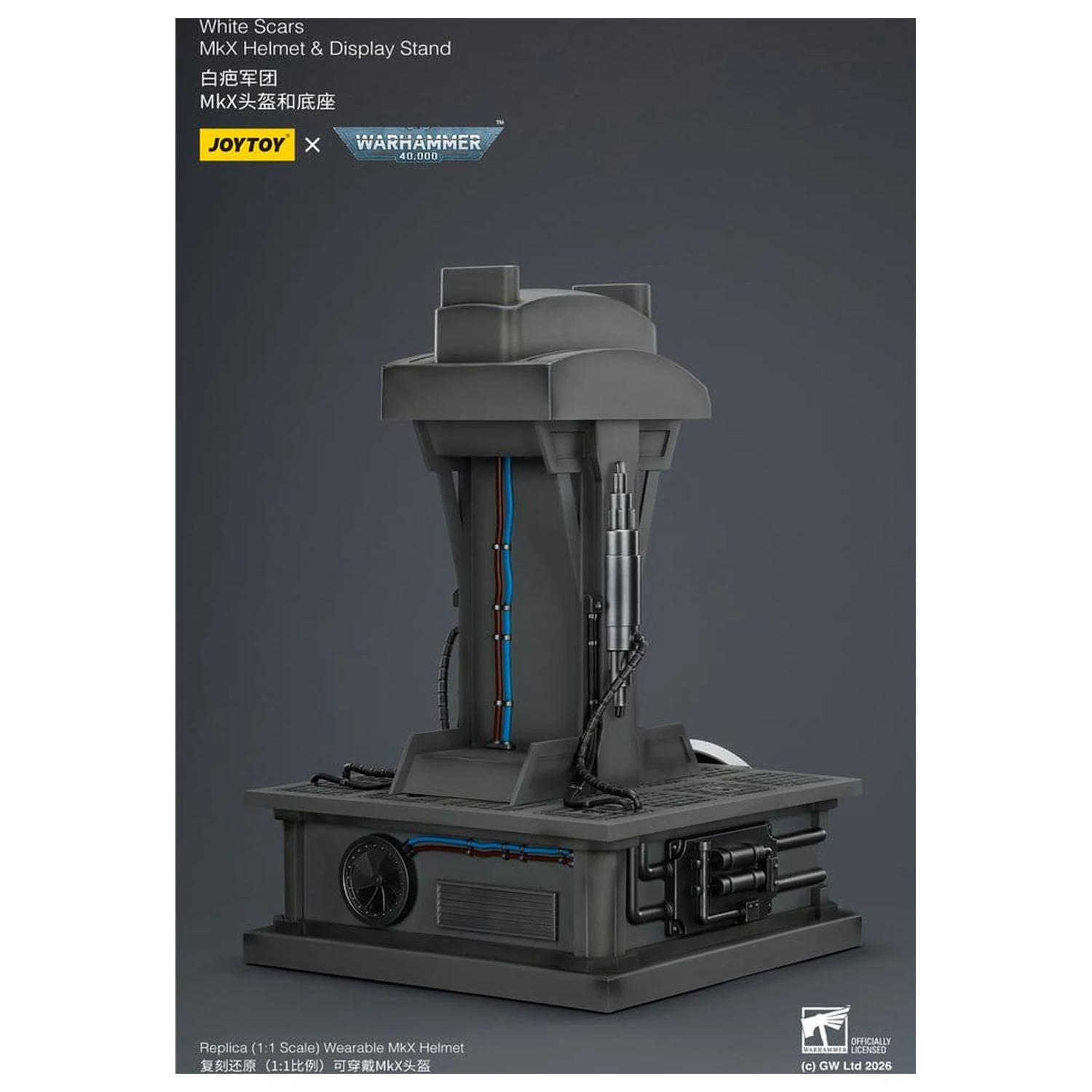 Warhammer 40,000 Helm with Display Stand White Scars MkX 44 cm termékfotó