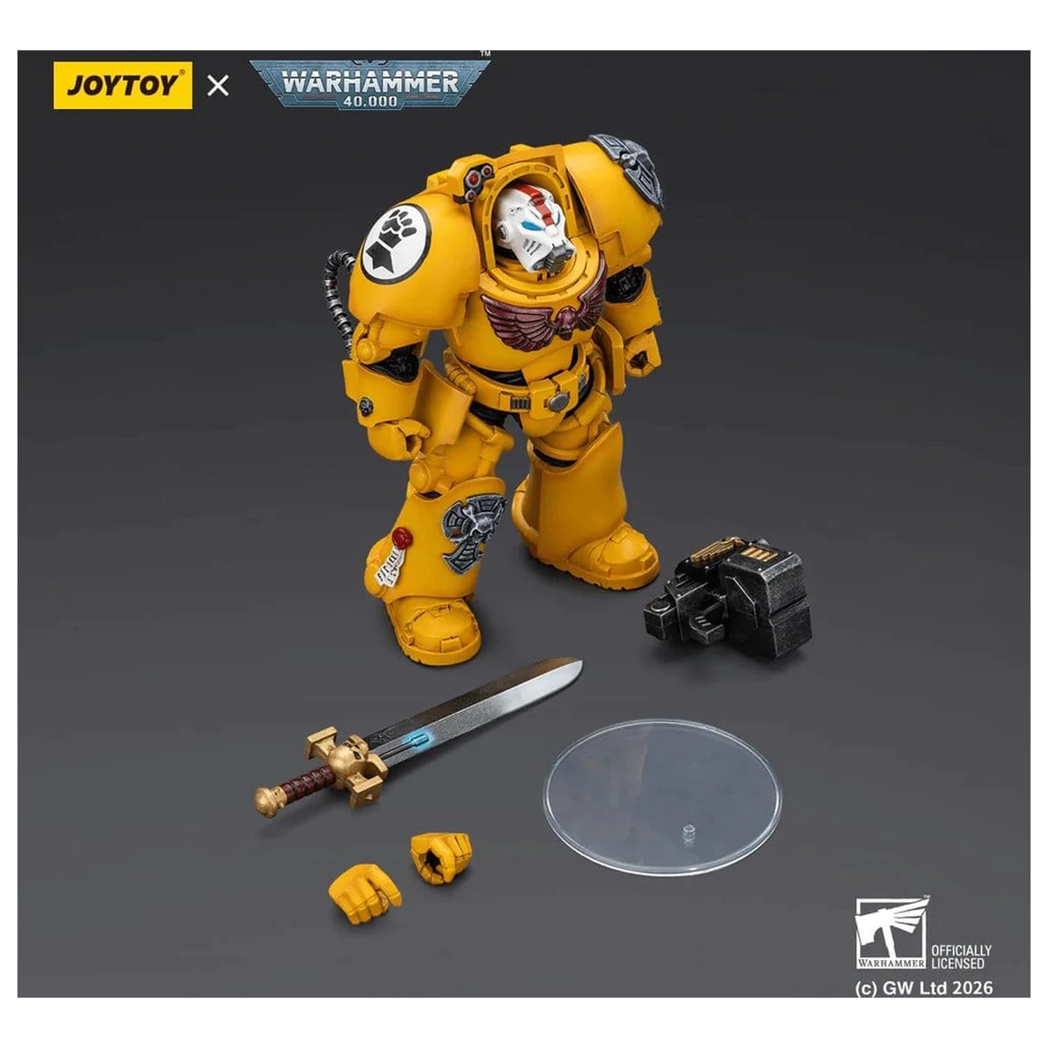 Warhammer 40,000 Imperial Fists Terminator 1 with Power Sword and Storm Bolter akciófigura 14 cm termékfotó