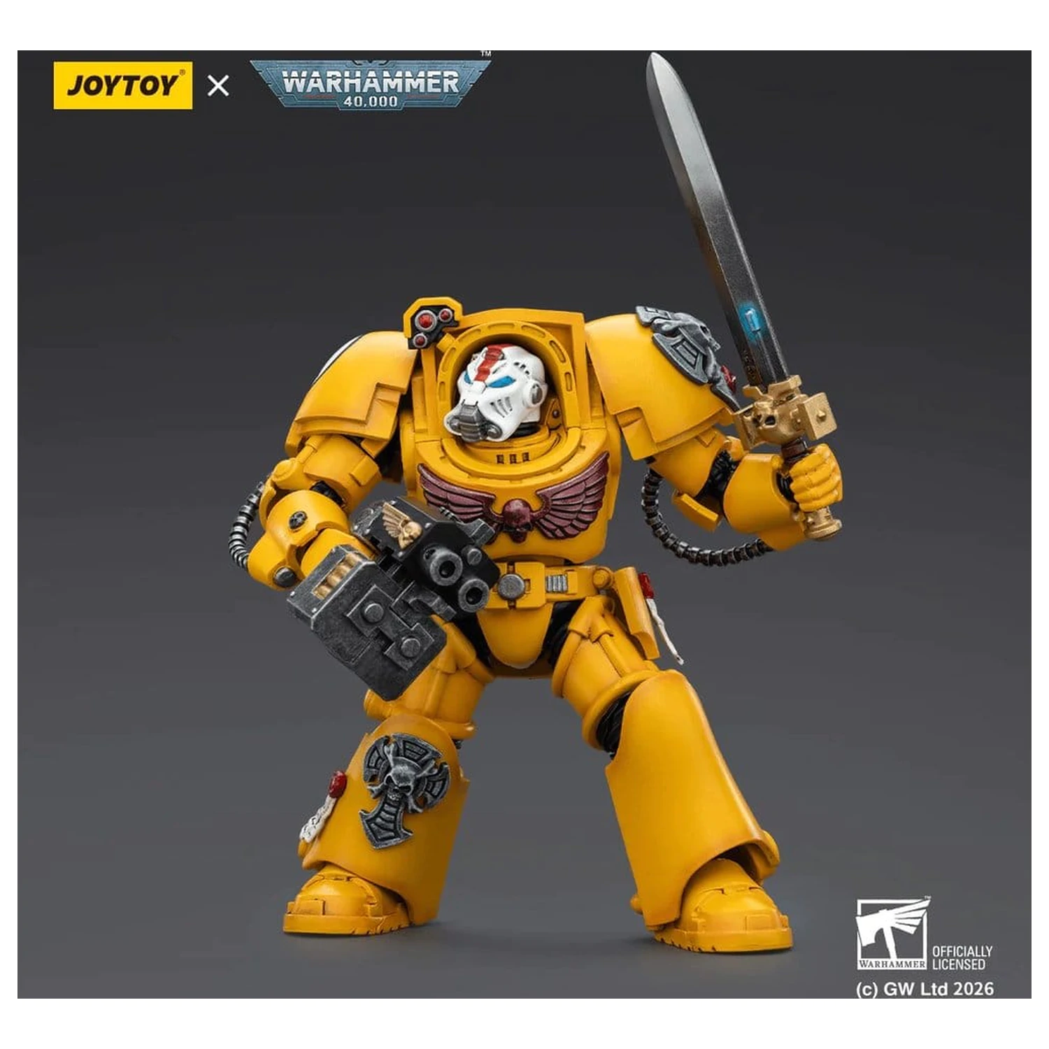 Warhammer 40,000 Imperial Fists Terminator 1 with Power Sword and Storm Bolter akciófigura 14 cm termékfotó