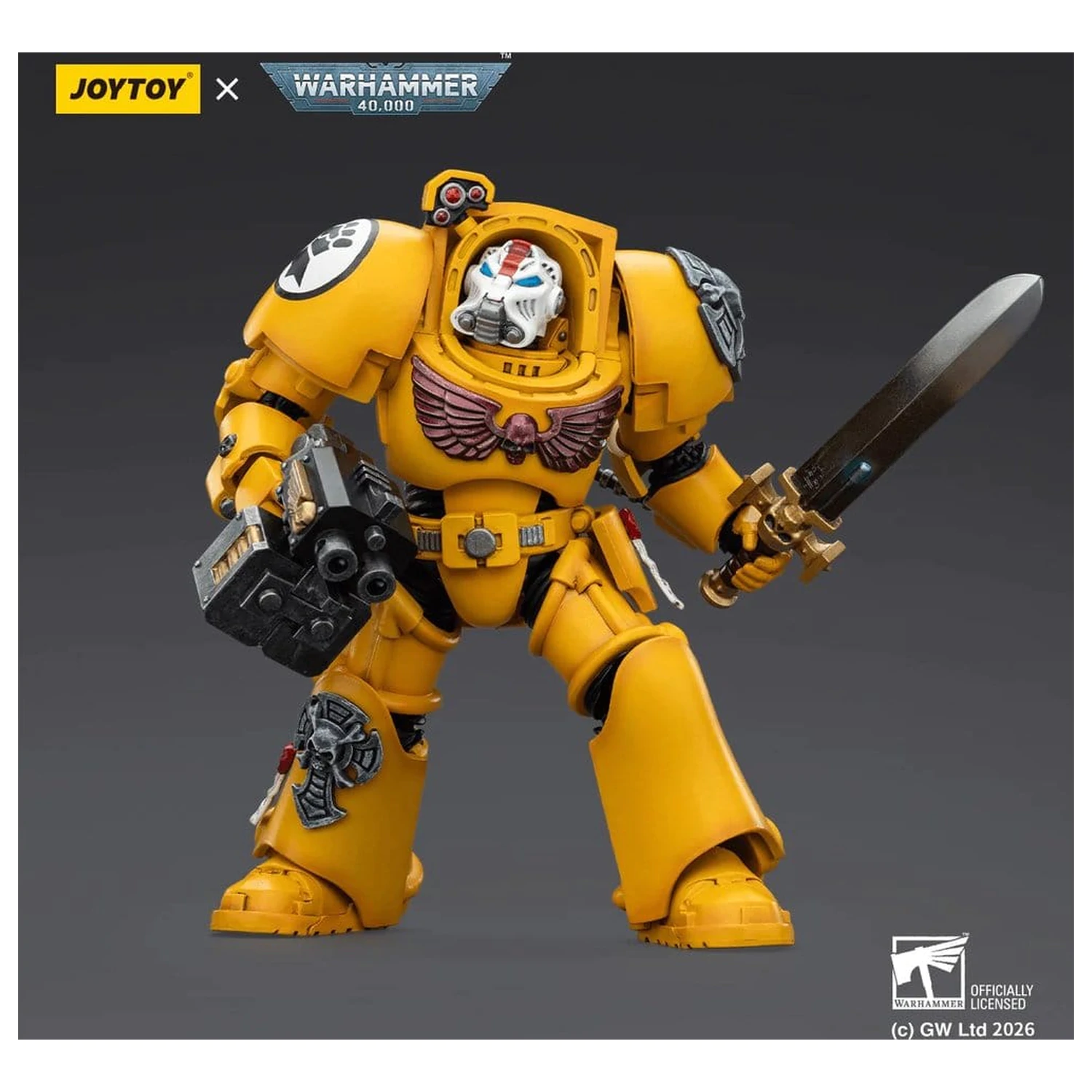 Warhammer 40,000 Imperial Fists Terminator 1 with Power Sword and Storm Bolter akciófigura 14 cm termékfotó