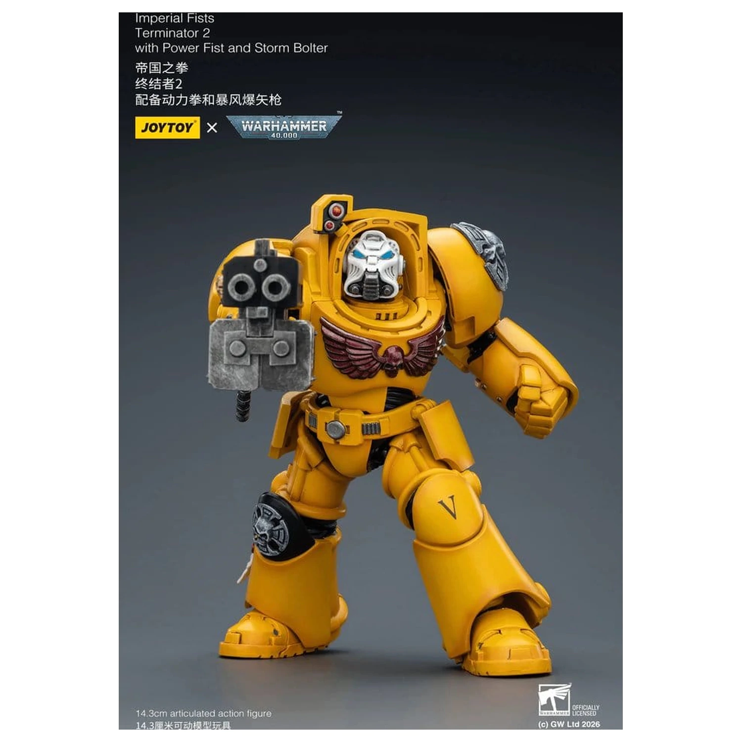 Warhammer 40,000 Imperial Fists Terminator 2 with Power Fist and Storm Bolter akciófigura 14 cm termékfotó