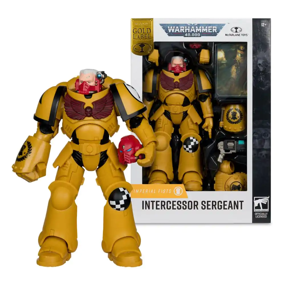 Warhammer 40,000 Intercessor Sergeant (Imperial Fist) (Gold Label) akciófigura 18 cm termékfotó