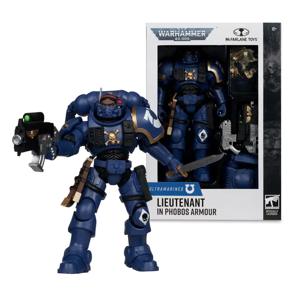 Warhammer 40,000 Lieutenant in Phobos Armor (Ultramarines) akciófigura 18 cm termékfotó