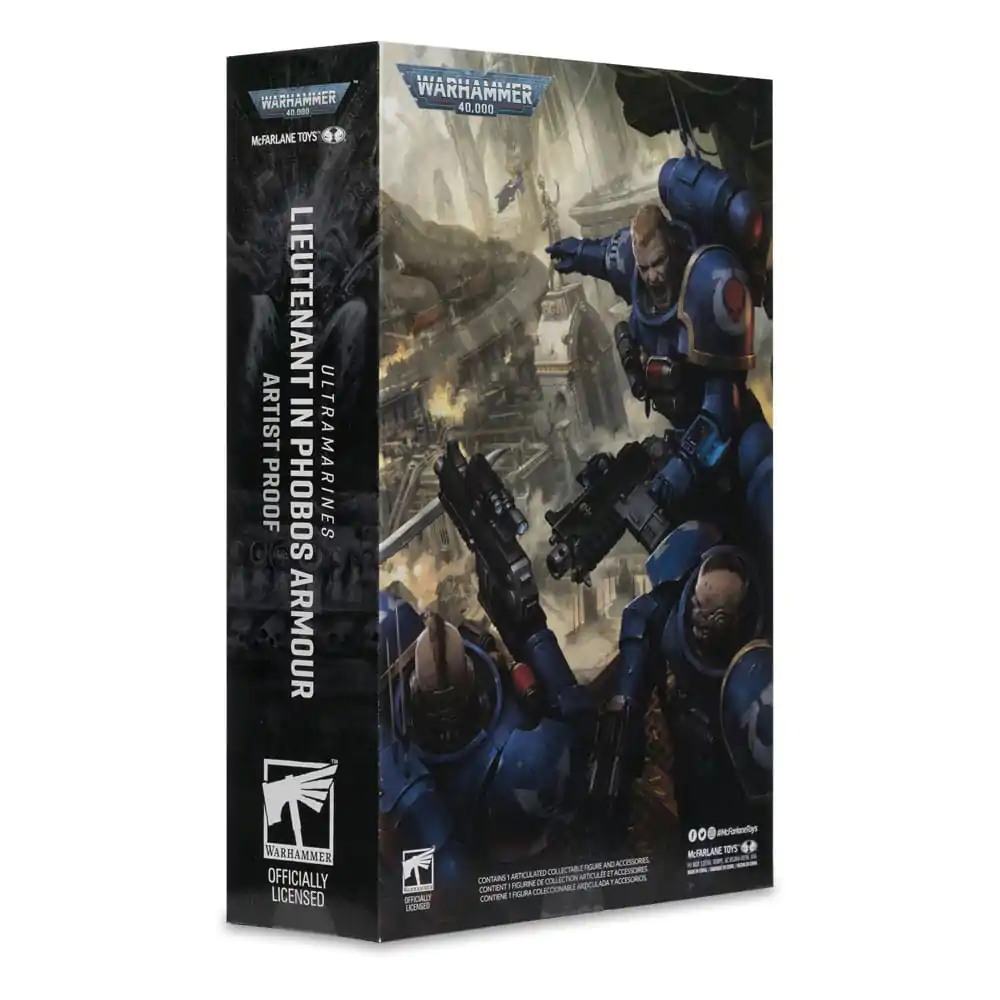 Warhammer 40,000 Lieutenant in Phobos Armor (Ultramarines) (Artist Proof) akciófigura 18 cm termékfotó