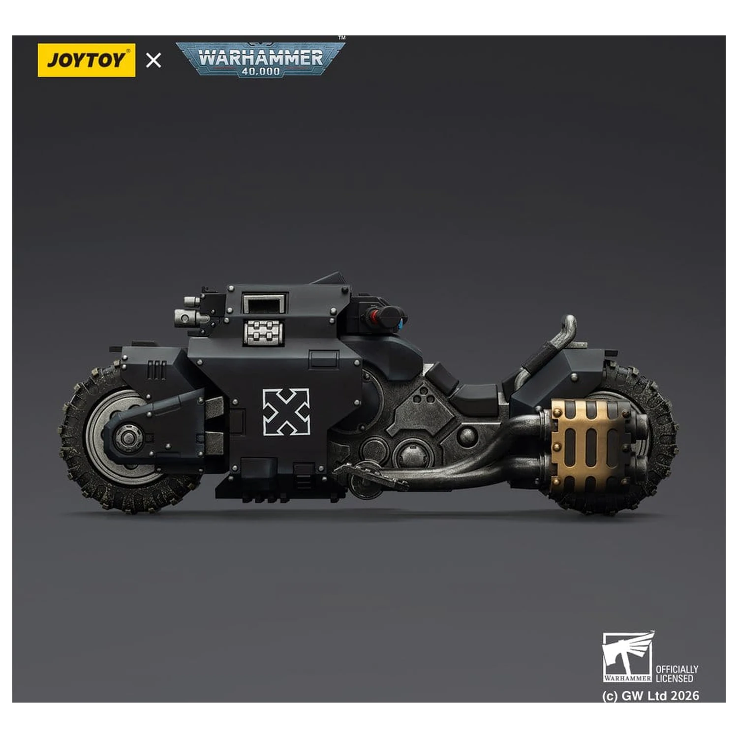Warhammer 40,000 Raider-pattern Combat Bike Raven Guard with twin-linked bolt rifles 22 cm termékfotó