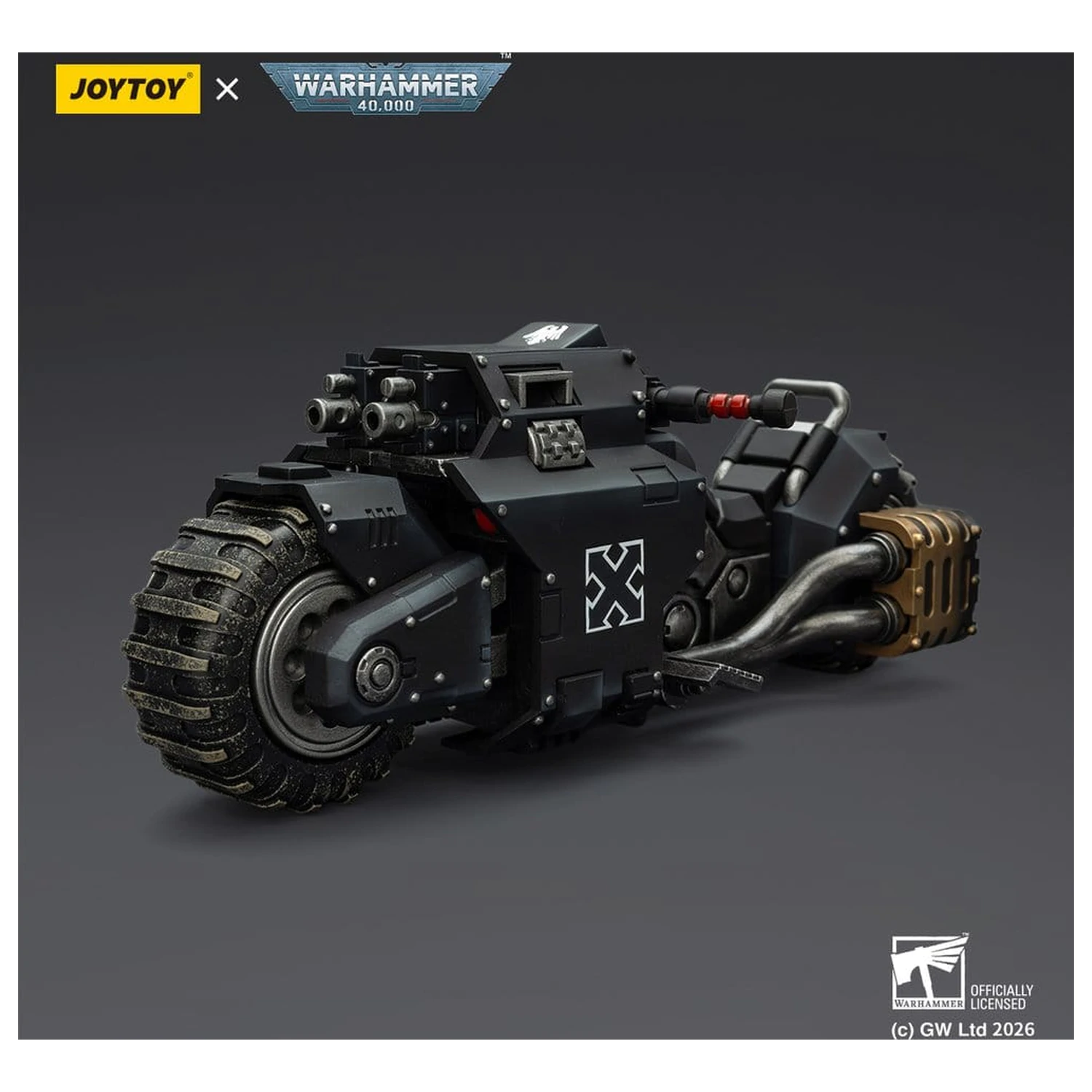 Warhammer 40,000 Raider-pattern Combat Bike Raven Guard with twin-linked bolt rifles 22 cm termékfotó