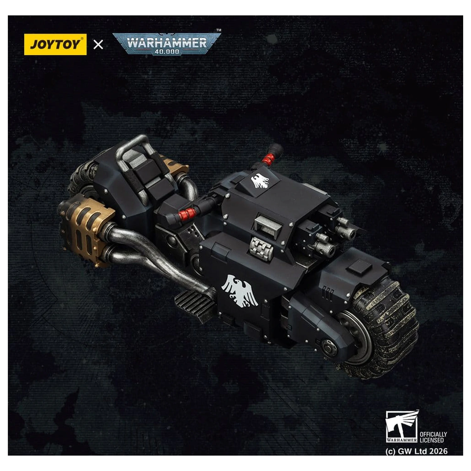 Warhammer 40,000 Raider-pattern Combat Bike Raven Guard with twin-linked bolt rifles 22 cm termékfotó