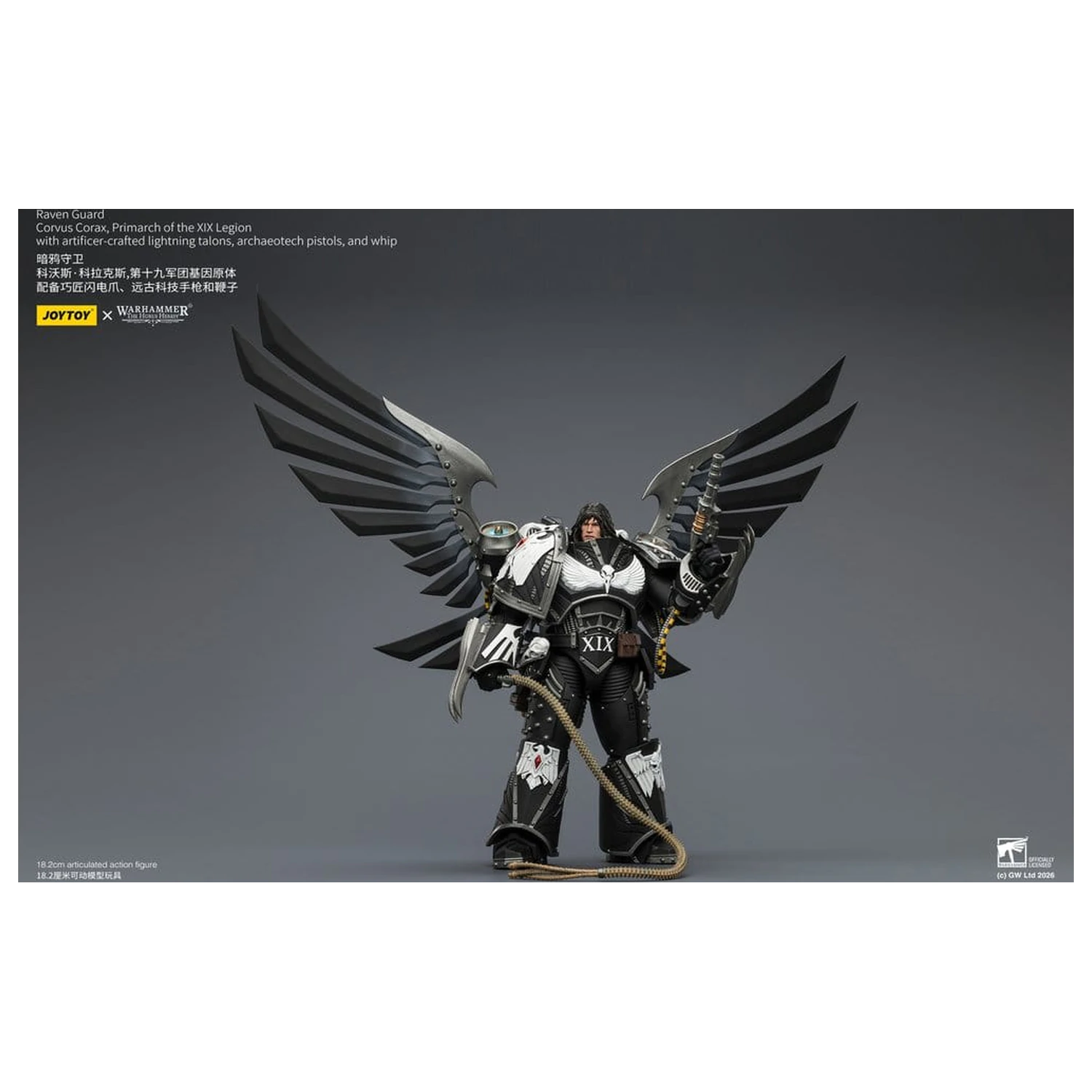 Warhammer 40,000 Raven Guard Corvus Corax, Primarch of the XIX Legion akciófigura 18 cm termékfotó