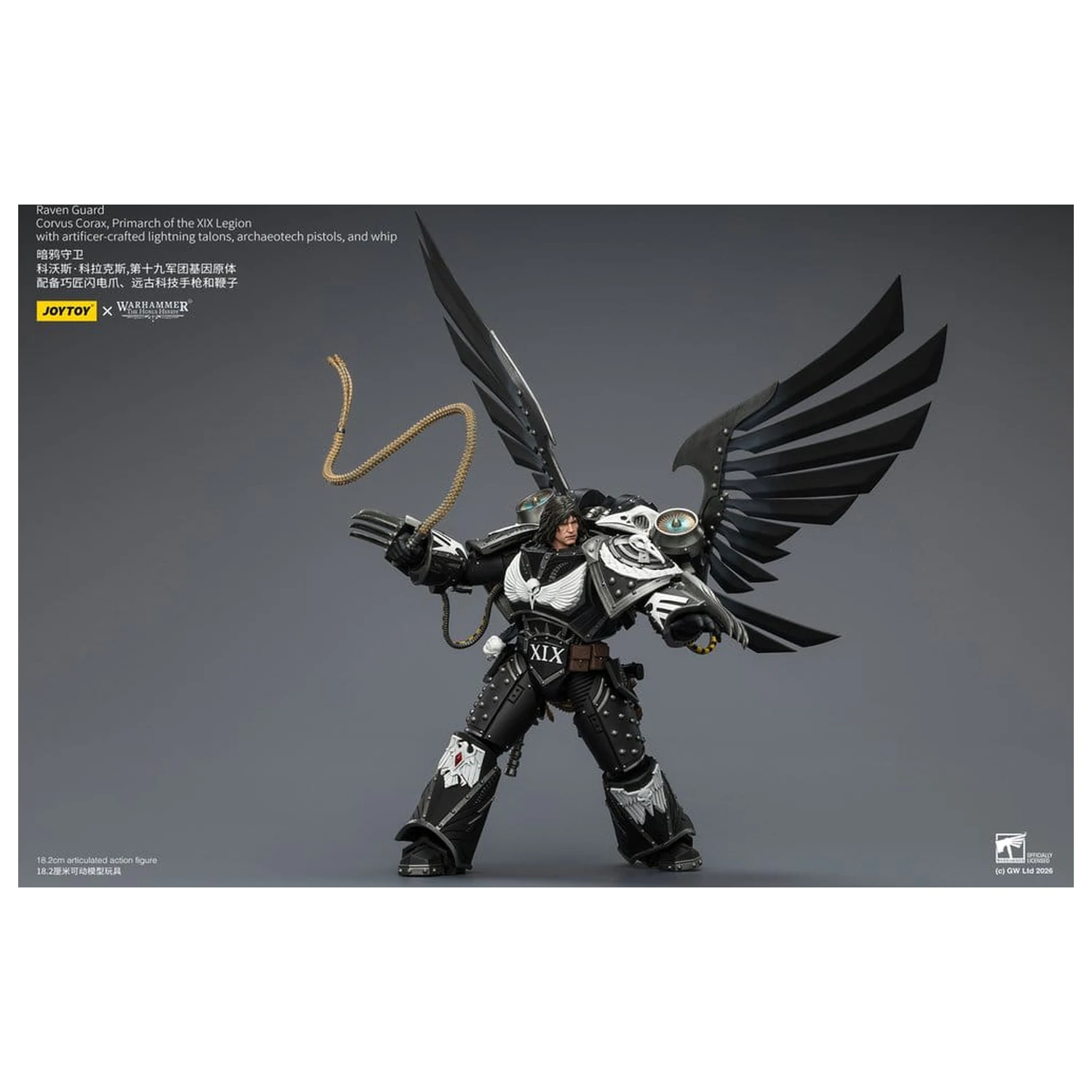 Warhammer 40,000 Raven Guard Corvus Corax, Primarch of the XIX Legion akciófigura 18 cm termékfotó