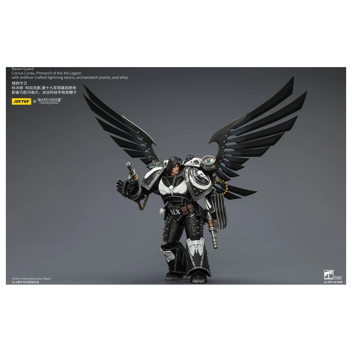 Warhammer 40,000 Raven Guard Corvus Corax, Primarch of the XIX Legion akciófigura 18 cm termékfotó