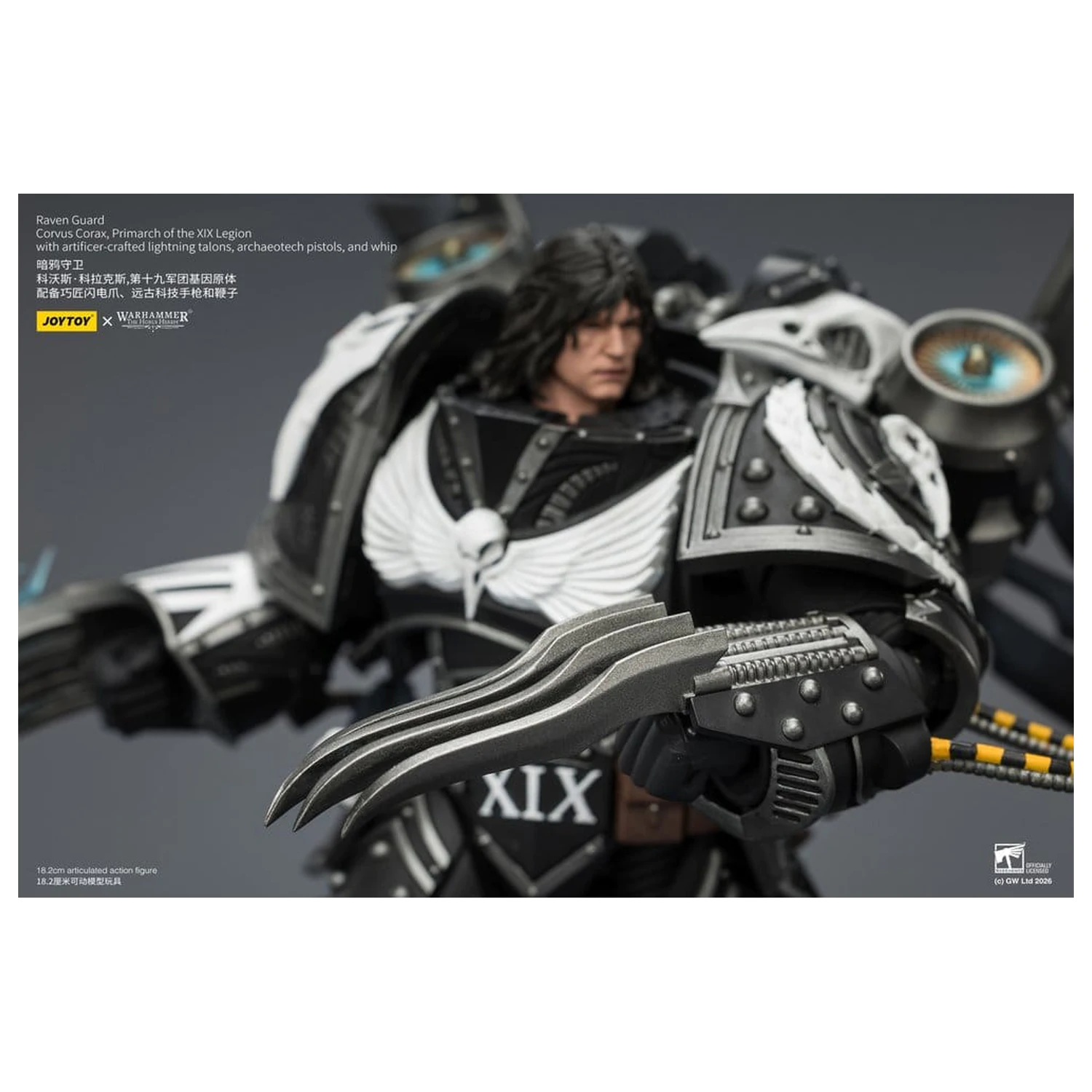 Warhammer 40,000 Raven Guard Corvus Corax, Primarch of the XIX Legion akciófigura 18 cm termékfotó