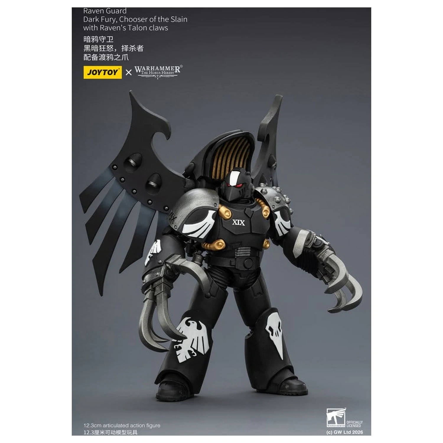 Warhammer 40,000 Raven Guard Dark Fury, Chooser of the Slain akciófigura 12 cm termékfotó