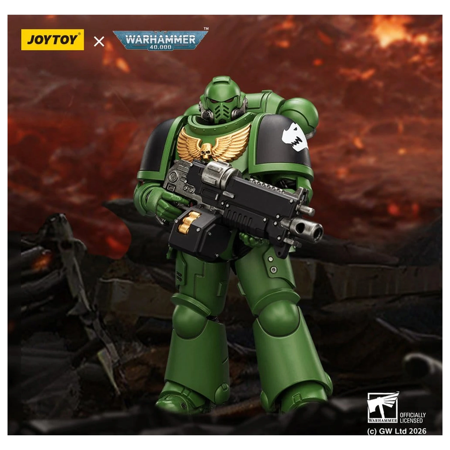 Warhammer 40,000 Salamanders Intercessor akciófigura 12 cm termékfotó