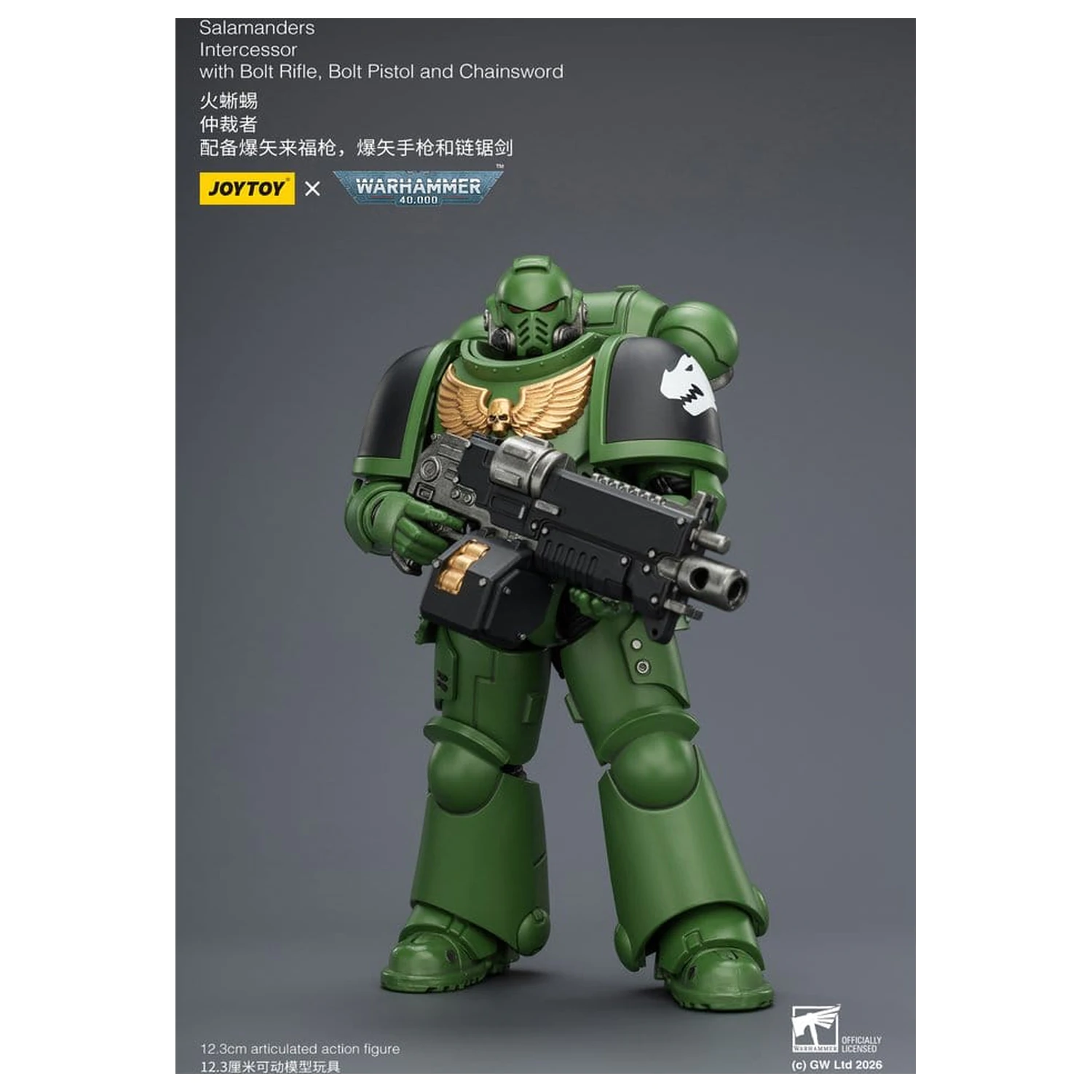 Warhammer 40,000 Salamanders Intercessor akciófigura 12 cm termékfotó