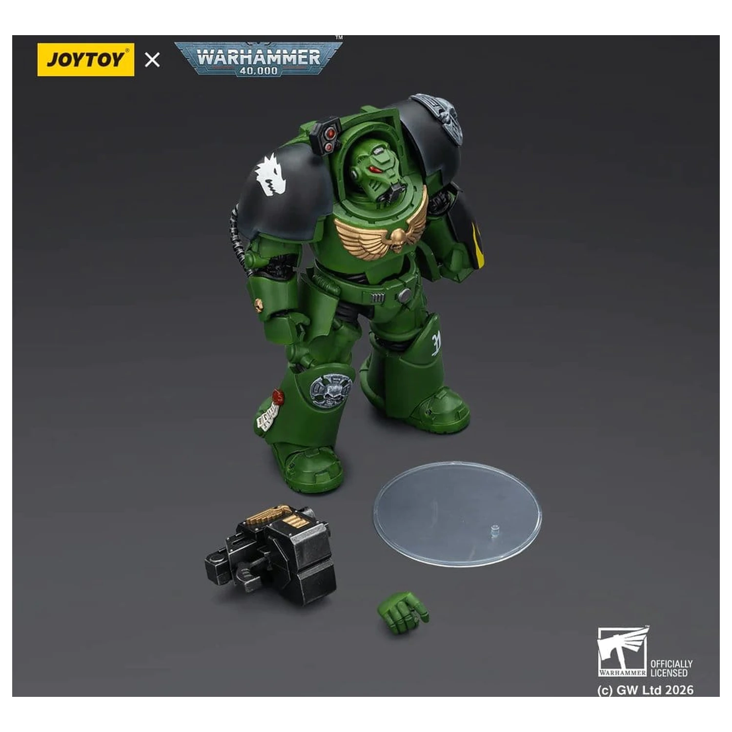 Warhammer 40,000 Salamanders Terminator 2 with Power Fist and Storm Bolter akciófigura 14 cm termékfotó