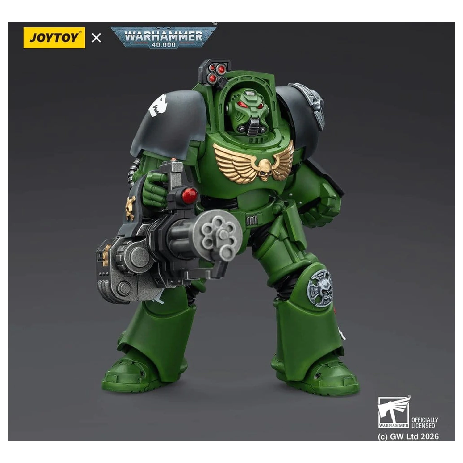 Warhammer 40,000 Salamanders Terminator 3 with Power Fist and Assault Cannon akciófigura 14 cm termékfotó