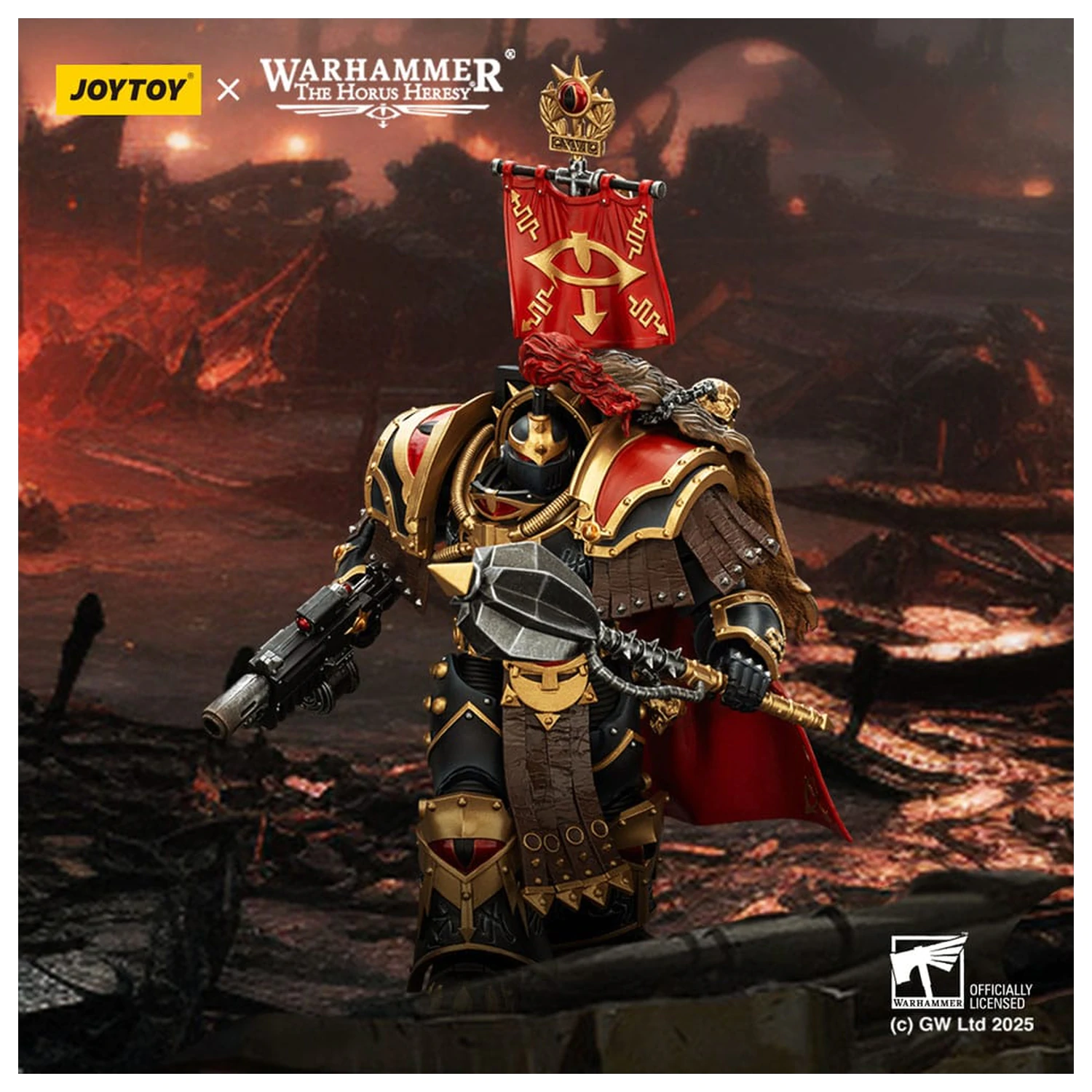 Warhammer 40,000: Sons of Horus Legion Cataphractii Praetorwith Combi-Melta and Power Maul akciófigura 14 cm termékfotó
