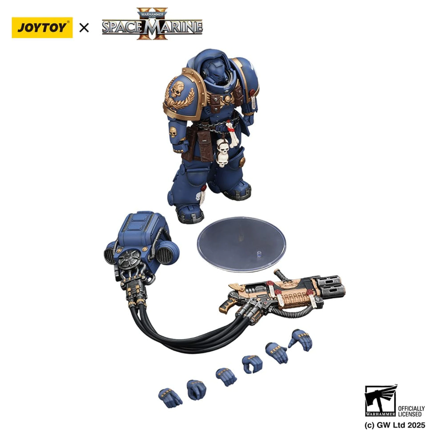 Warhammer 40,000: Space Marine 2 Ultramarines Heavy Artificer Armor with Relic Multi-Melta akciófigura 13 cm termékfotó