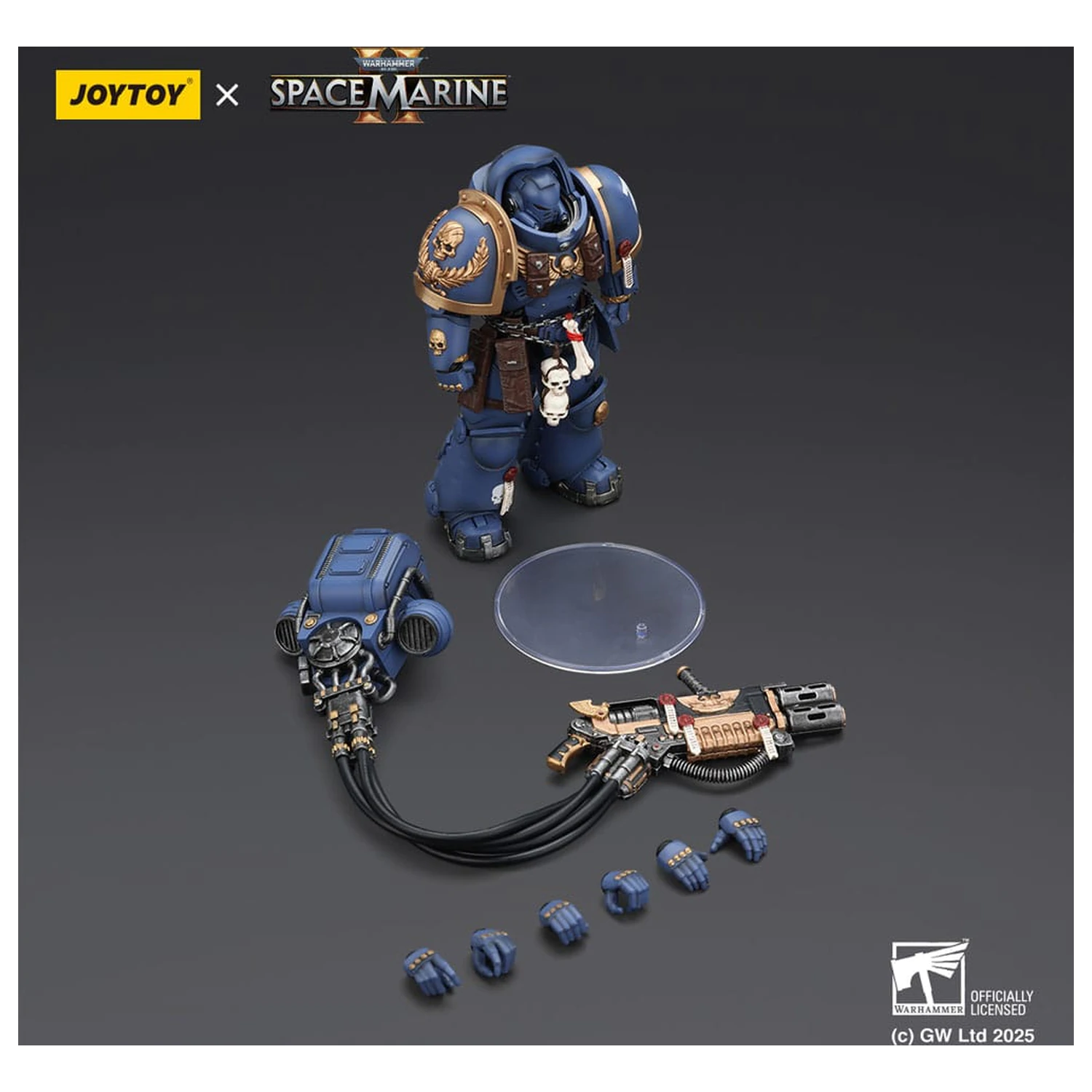 Warhammer 40,000: Space Marine 2 Ultramarines Heavy Artificer Armor with Relic Multi-Melta akciófigura 13 cm termékfotó