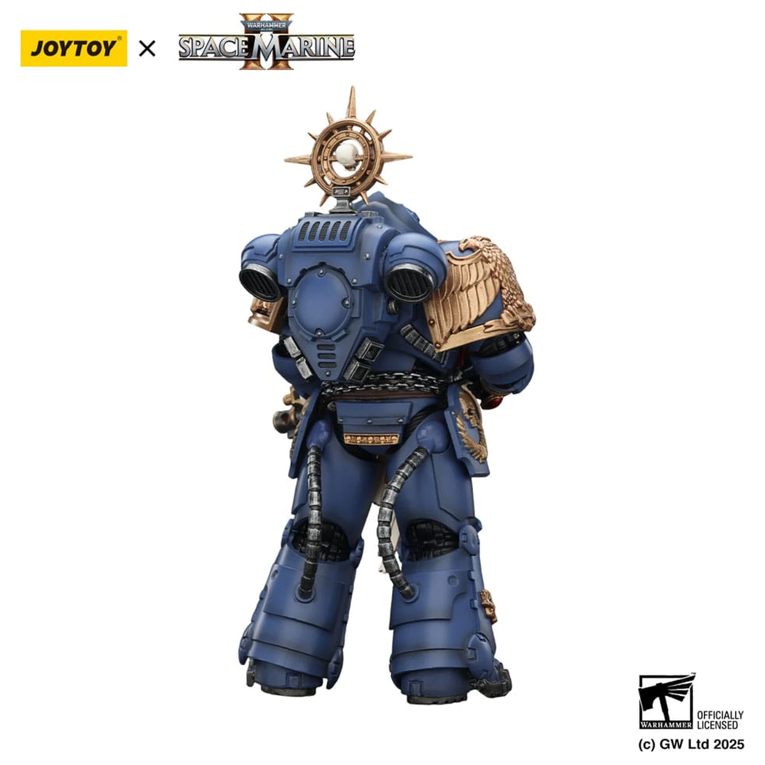 Warhammer 40,000: Space Marine 2 Ultramarines Heavy Relic Primus Armor with Heavy Relic Bolt Rifle akciófigura 13 cm termékfotó