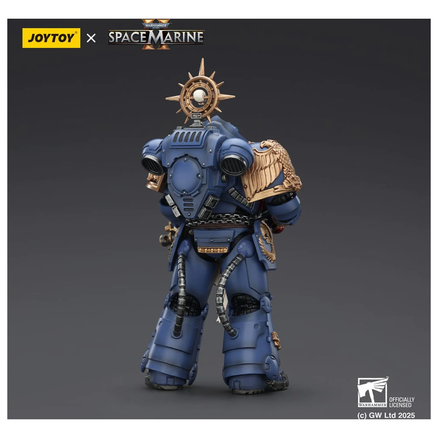 Warhammer 40,000: Space Marine 2 Ultramarines Heavy Relic Primus Armor with Heavy Relic Bolt Rifle akciófigura 13 cm termékfotó