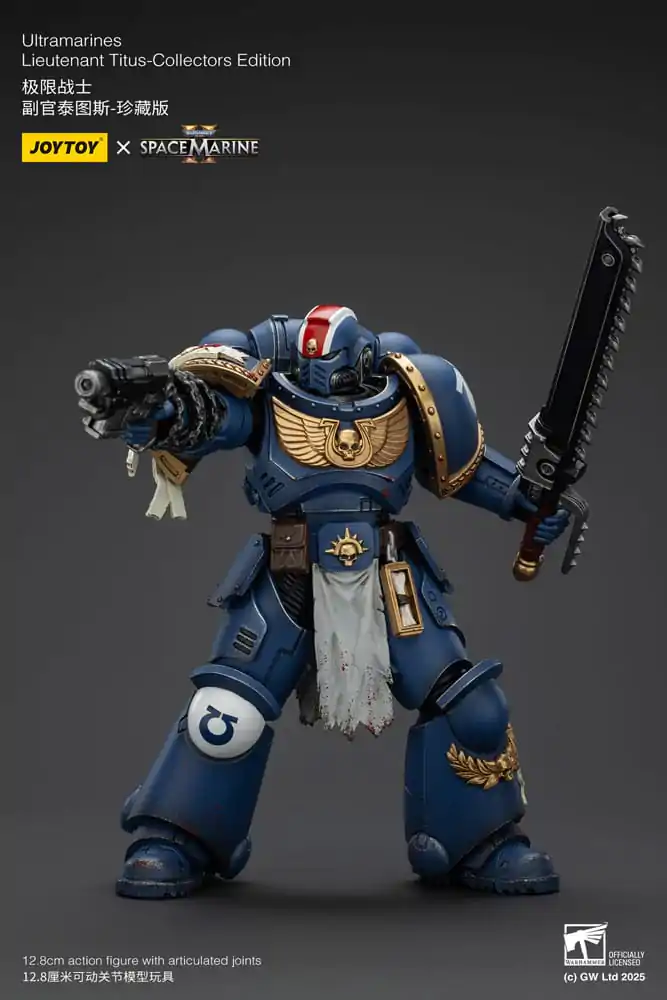 Warhammer 40,000: Space Marine 2 Ultramarines Lieutenant Titus Collectors Edition akciófigura 13 cm termékfotó