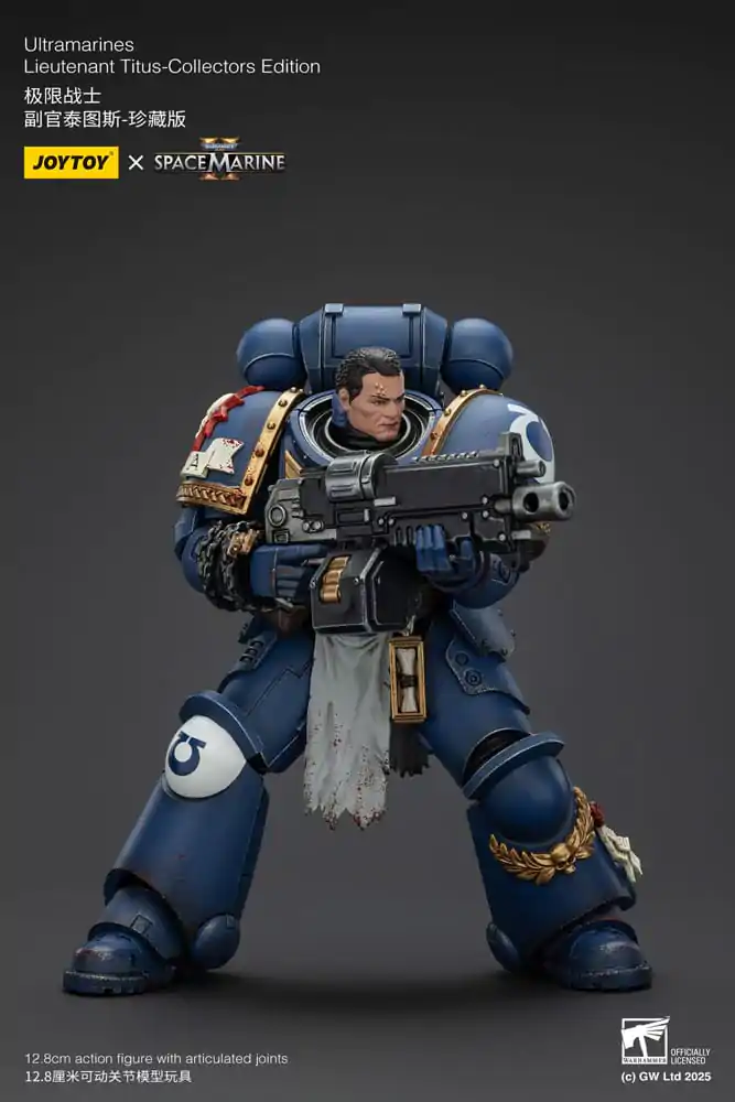 Warhammer 40,000: Space Marine 2 Ultramarines Lieutenant Titus Collectors Edition akciófigura 13 cm termékfotó