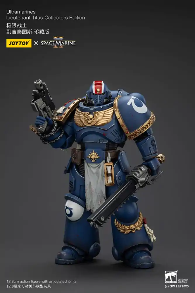 Warhammer 40,000: Space Marine 2 Ultramarines Lieutenant Titus Collectors Edition akciófigura 13 cm termékfotó