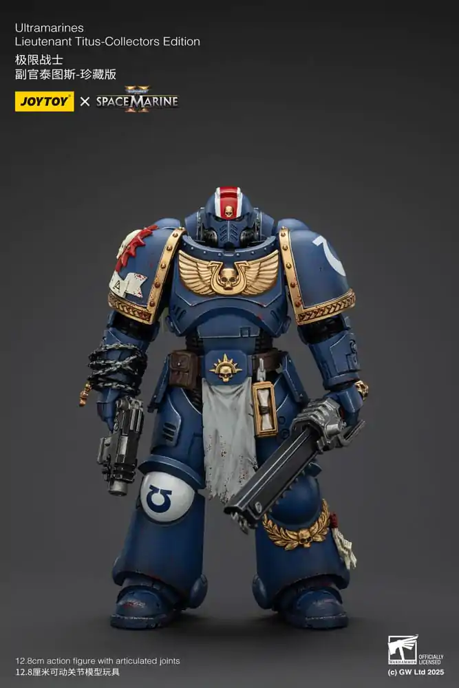 Warhammer 40,000: Space Marine 2 Ultramarines Lieutenant Titus Collectors Edition akciófigura 13 cm termékfotó
