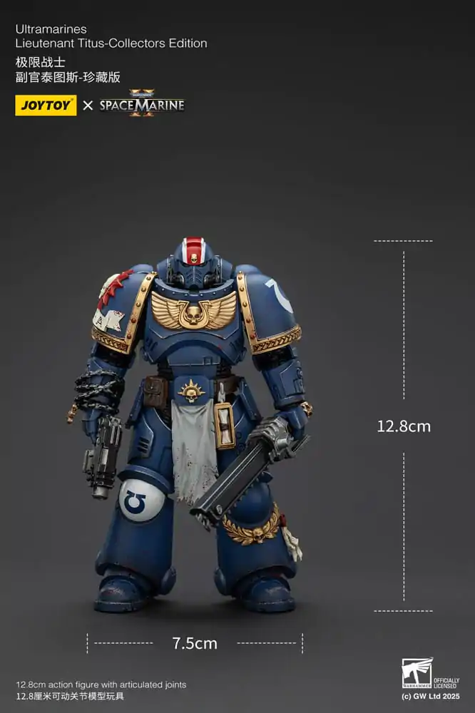 Warhammer 40,000: Space Marine 2 Ultramarines Lieutenant Titus Collectors Edition akciófigura 13 cm termékfotó