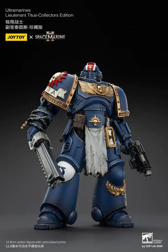 Warhammer 40,000: Space Marine 2 Ultramarines Lieutenant Titus Collectors Edition akciófigura 13 cm termékfotó