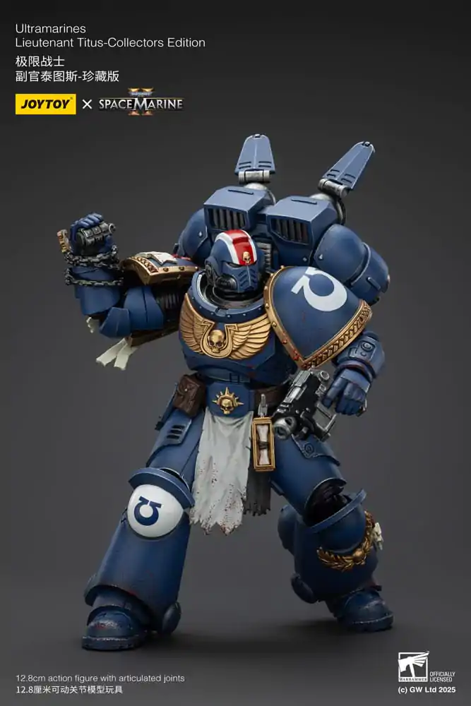 Warhammer 40,000: Space Marine 2 Ultramarines Lieutenant Titus Collectors Edition akciófigura 13 cm termékfotó