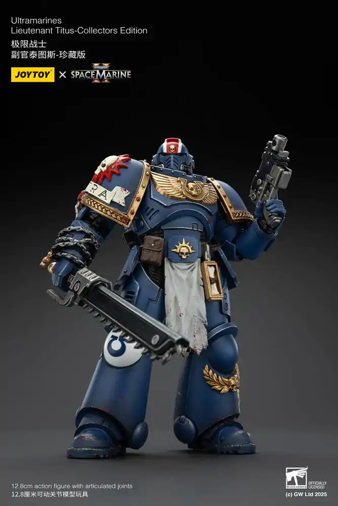 Warhammer 40,000: Space Marine 2 Ultramarines Lieutenant Titus Collectors Edition akciófigura 13 cm termékfotó