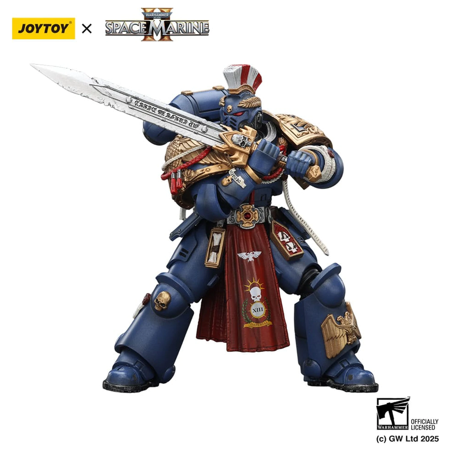 Warhammer 40,000: Space Marine 2 Ultramarines Relic Primus Armourwith Plasma Pistol and Combat Blade akciófigura 13 cm termékfotó