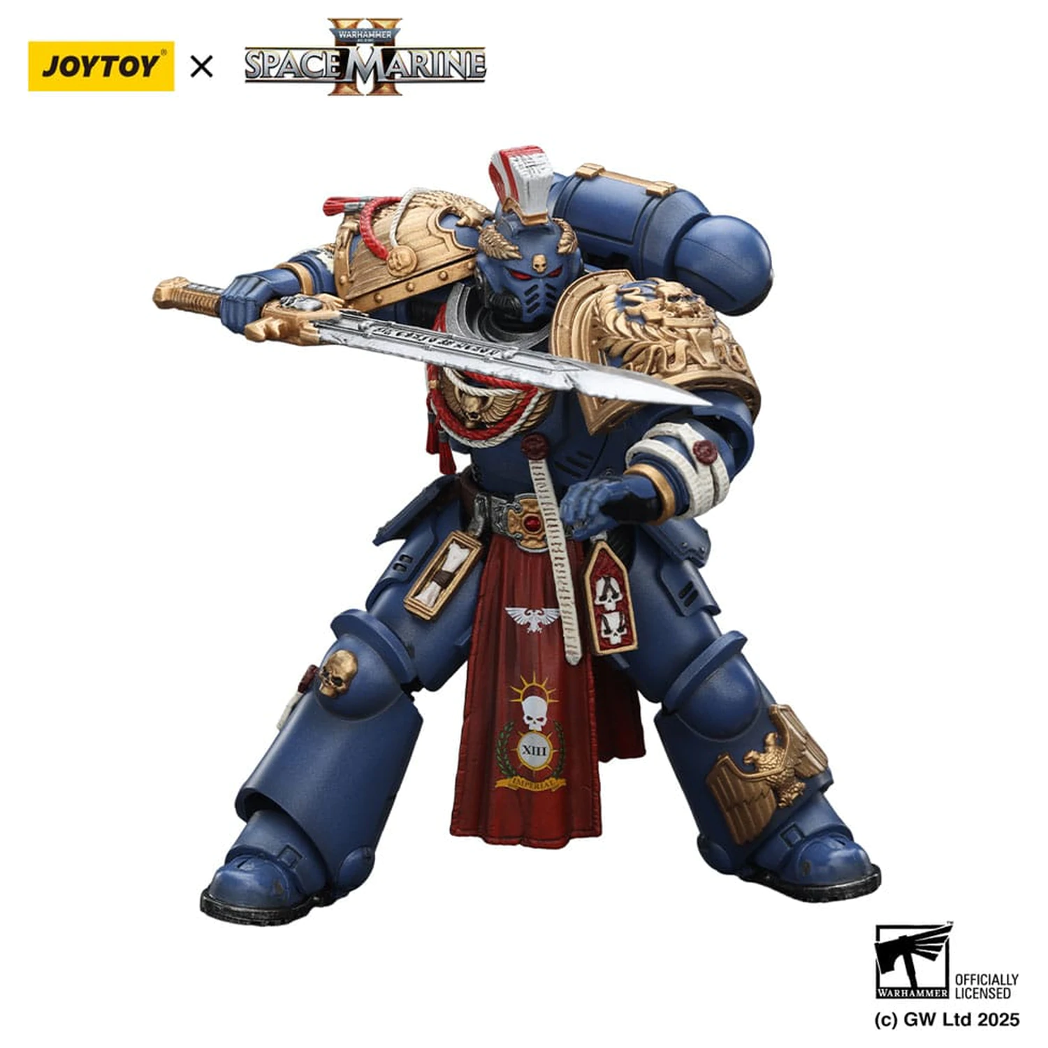 Warhammer 40,000: Space Marine 2 Ultramarines Relic Primus Armourwith Plasma Pistol and Combat Blade akciófigura 13 cm termékfotó