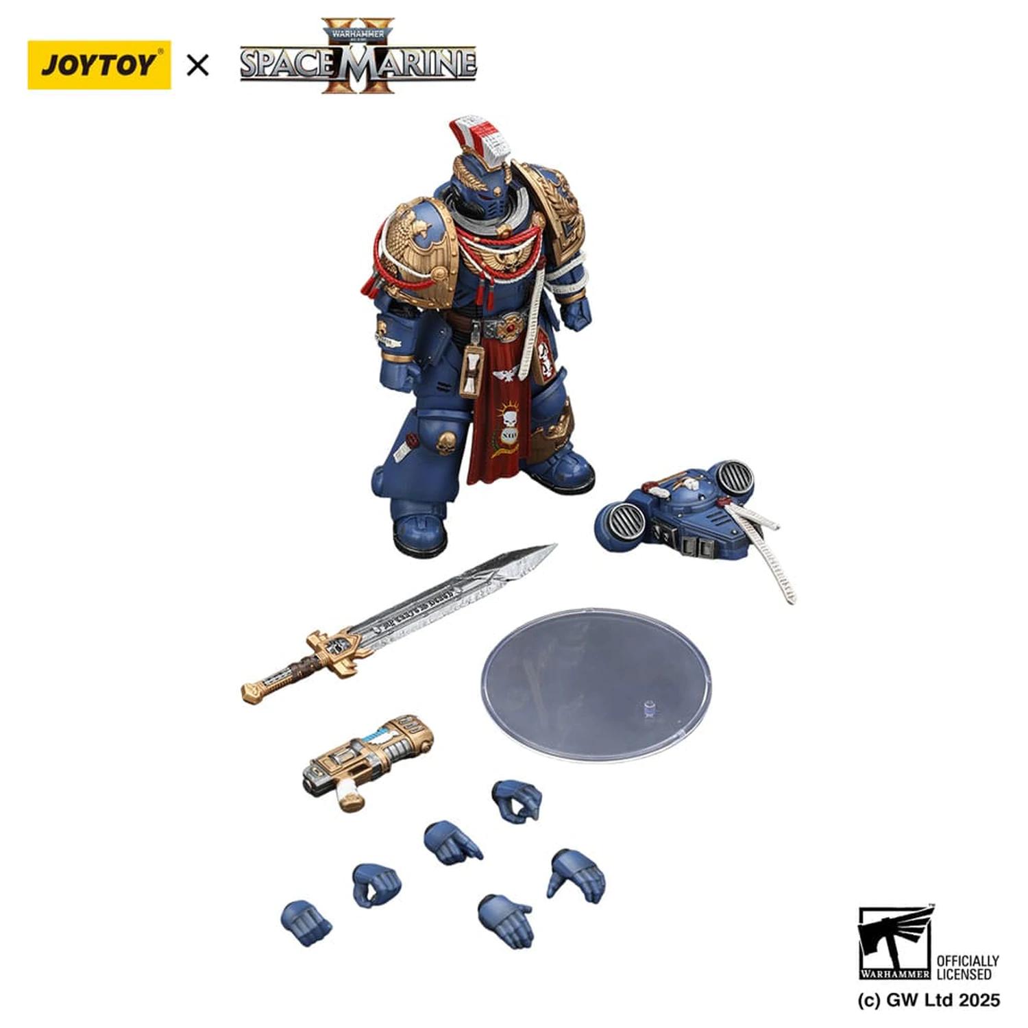 Warhammer 40,000: Space Marine 2 Ultramarines Relic Primus Armourwith Plasma Pistol and Combat Blade akciófigura 13 cm termékfotó