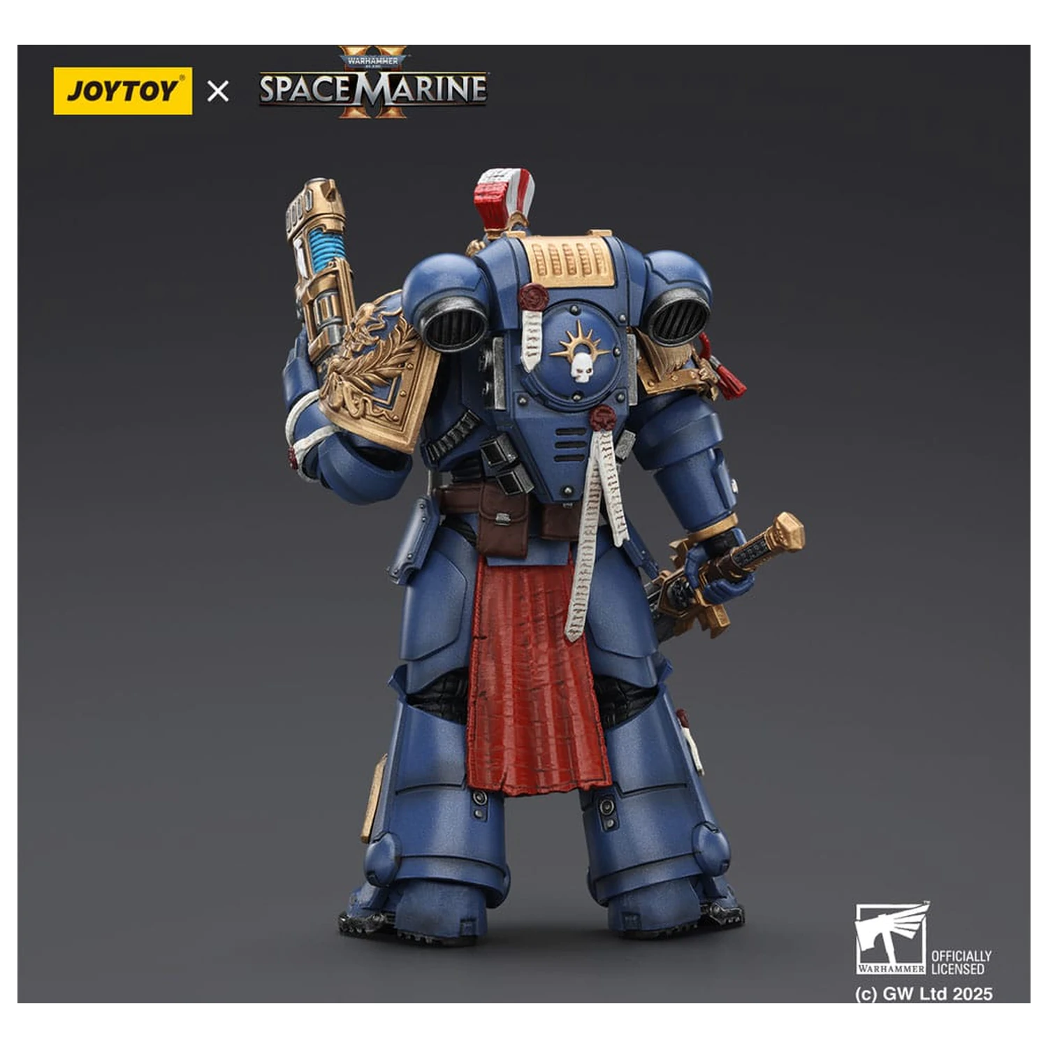 Warhammer 40,000: Space Marine 2 Ultramarines Relic Primus Armourwith Plasma Pistol and Combat Blade akciófigura 13 cm termékfotó