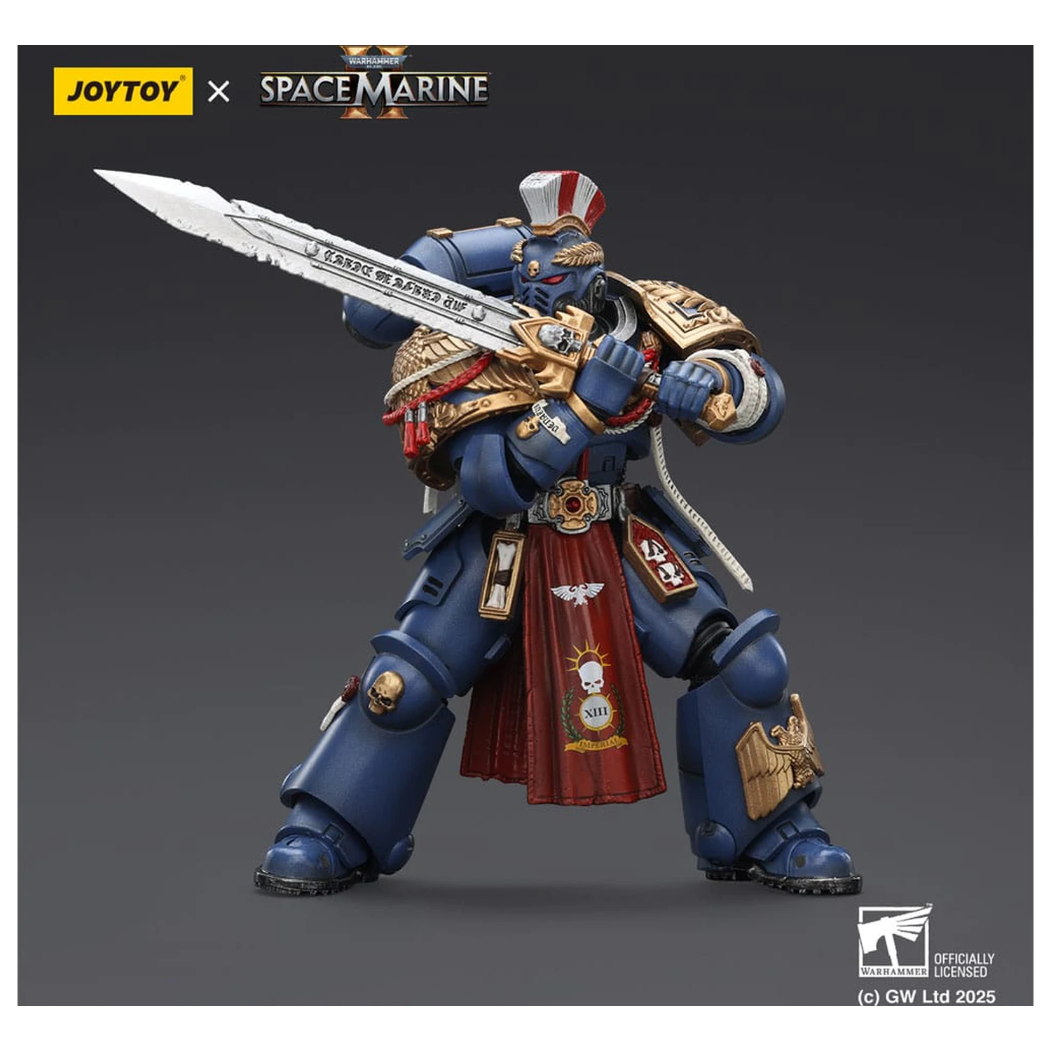 Warhammer 40,000: Space Marine 2 Ultramarines Relic Primus Armourwith Plasma Pistol and Combat Blade akciófigura 13 cm termékfotó