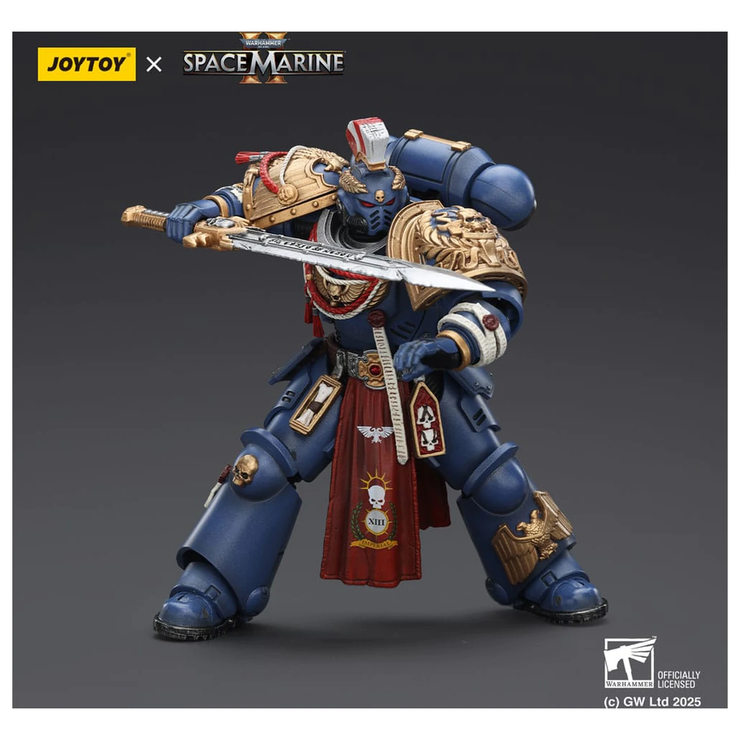 Warhammer 40,000: Space Marine 2 Ultramarines Relic Primus Armourwith Plasma Pistol and Combat Blade akciófigura 13 cm termékfotó