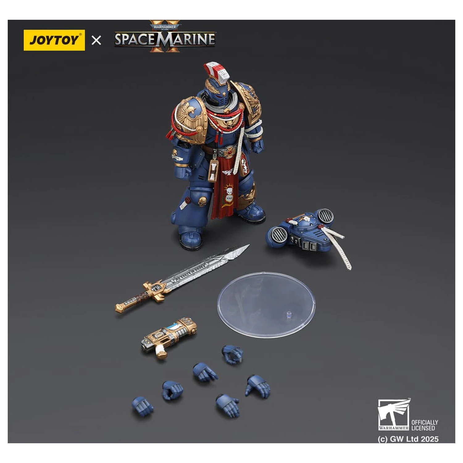Warhammer 40,000: Space Marine 2 Ultramarines Relic Primus Armourwith Plasma Pistol and Combat Blade akciófigura 13 cm termékfotó