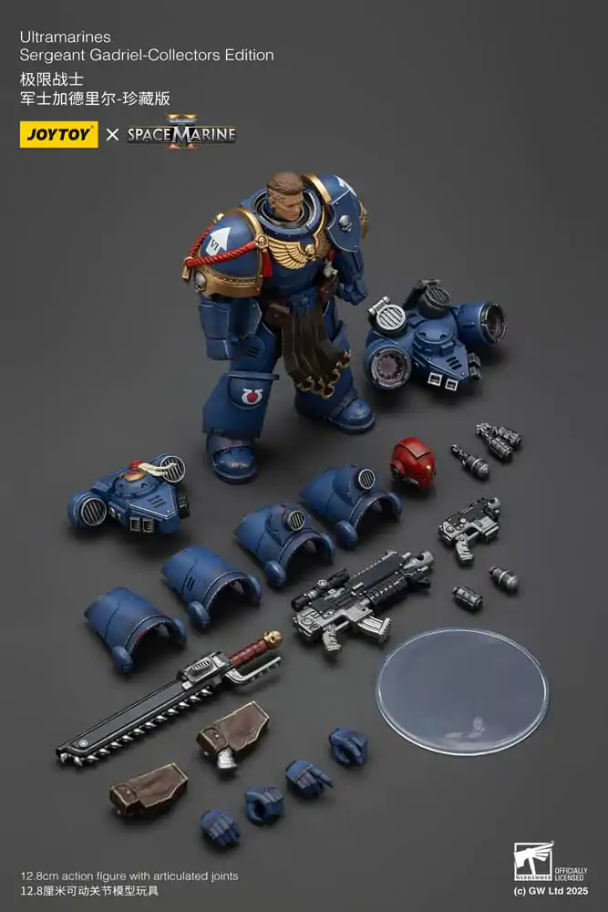 Warhammer 40,000: Space Marine 2 Ultramarines Sergeant Gadriel Collectors Edition akciófigura 13 cm termékfotó