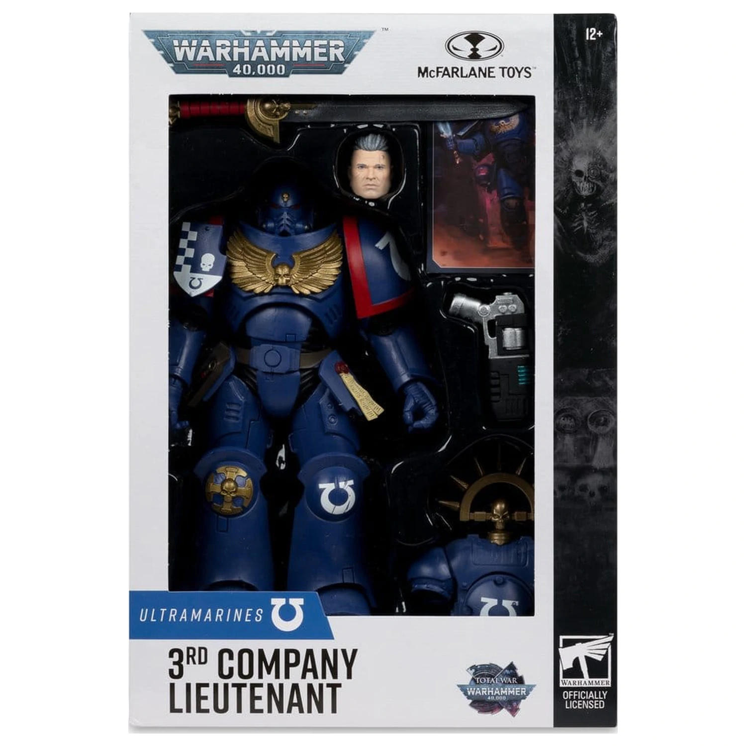 Warhammer 40,000 Total War akciófigura 3rd Company Lieutenant (Ultramarines) 18 cm termékfotó