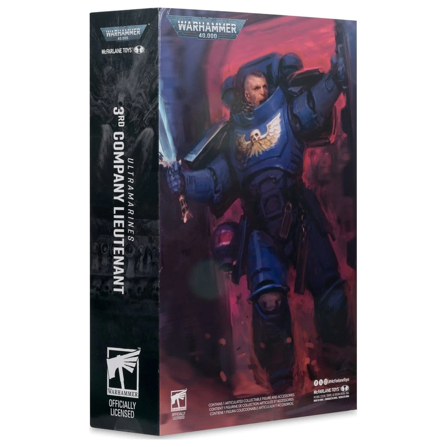 Warhammer 40,000 Total War akciófigura 3rd Company Lieutenant (Ultramarines) 18 cm termékfotó